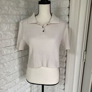 For Days Ribbed Button-up Crop Top